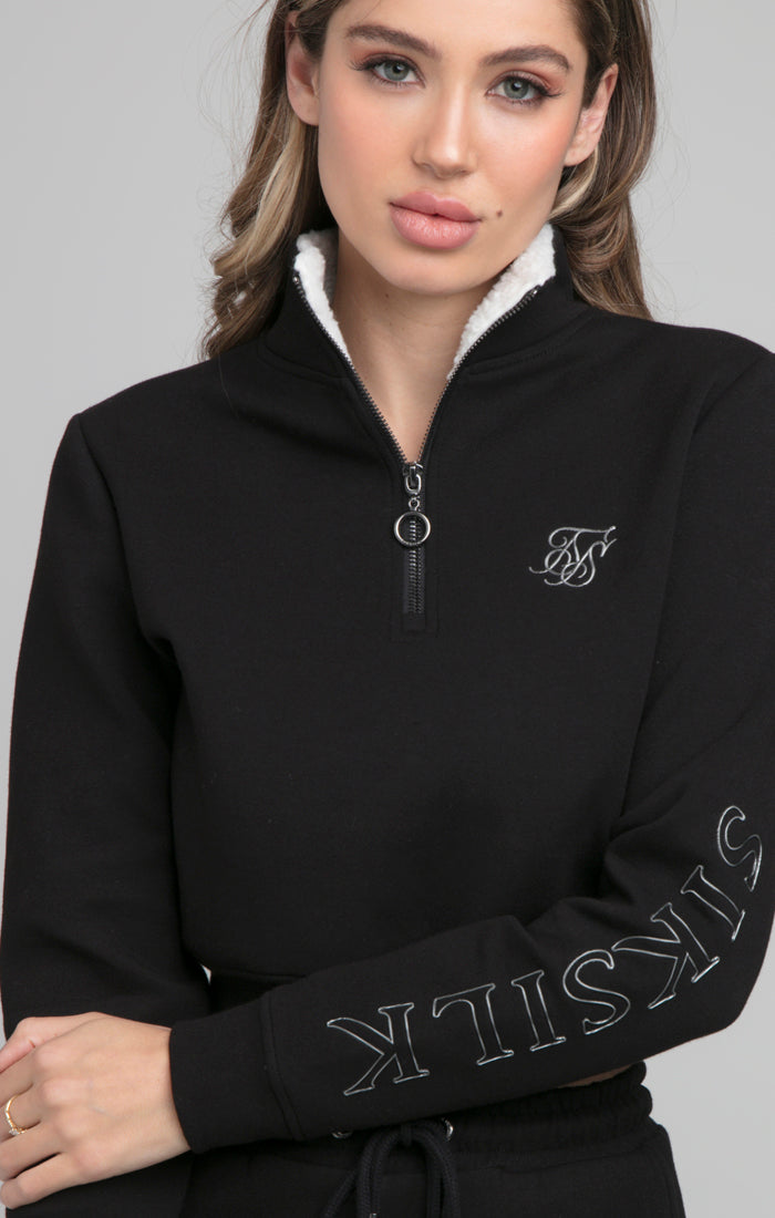 SikSilk Borg 1/4 Zip Track Top - Black (1)