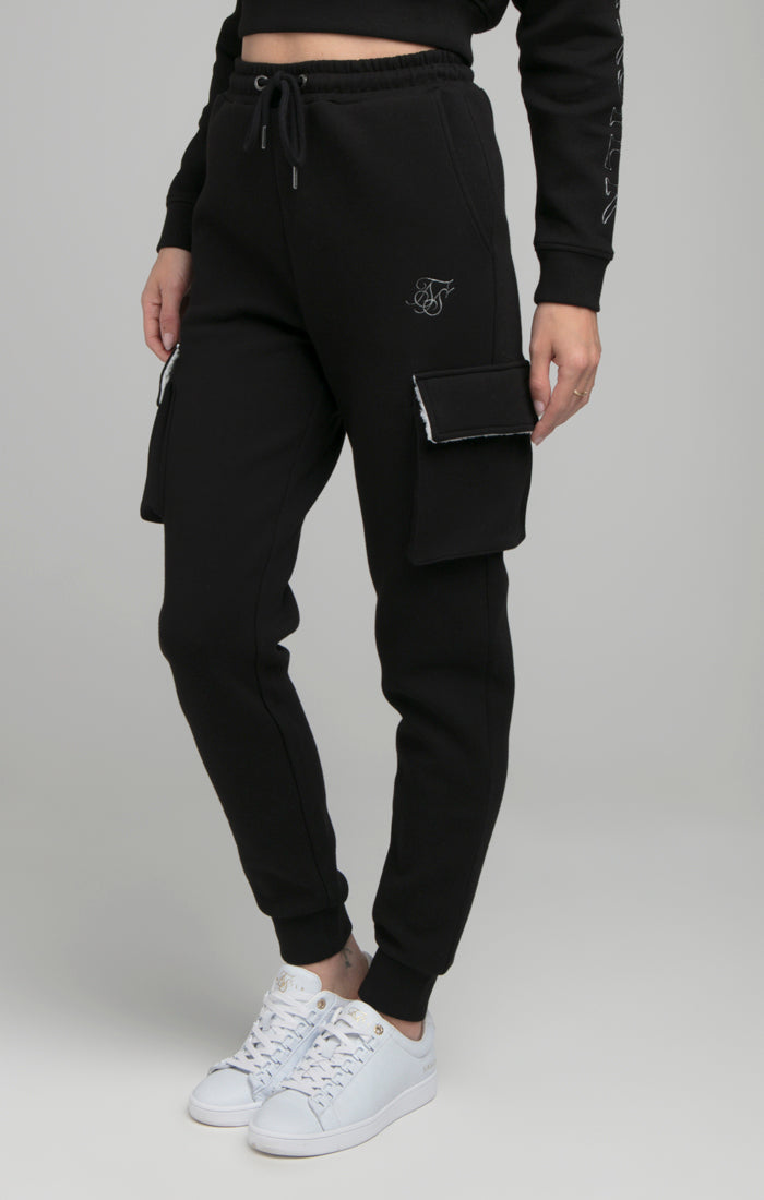 SikSilk Cargo Joggers - Black