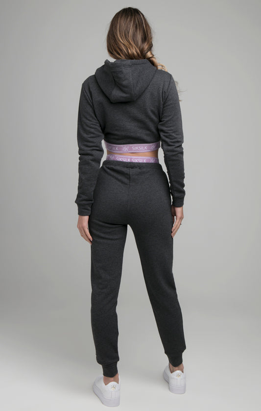 SikSilk Tape Overhead Hoodie - Charcoal Marl