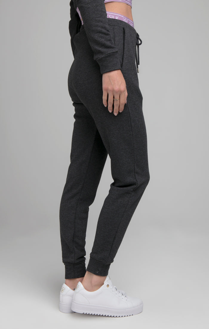 SikSilk Tape Waistband Joggers - Charcoal Marl (1)