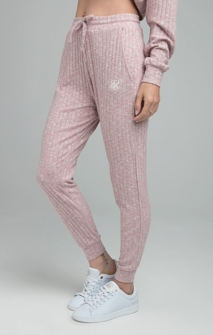 SikSilk Rib Lounge Pants - Pink