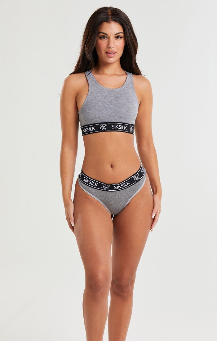 Grey Marl Racerback Bralette