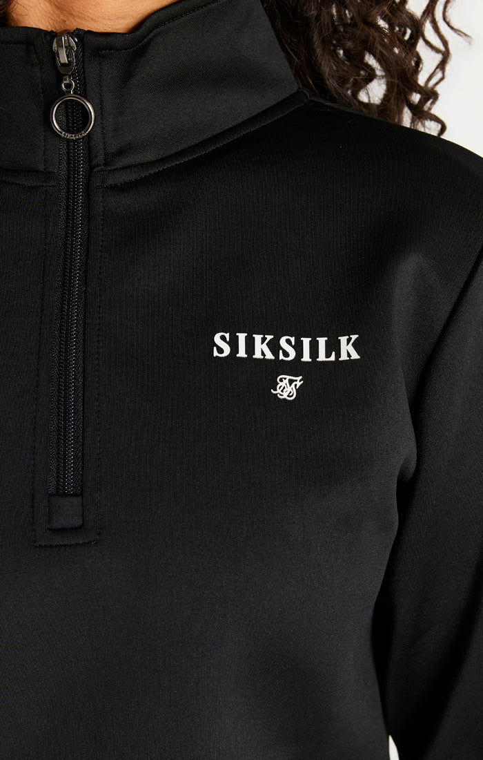 Load image into Gallery viewer, Black Cargo 1/4 Zip Hoodie (2)