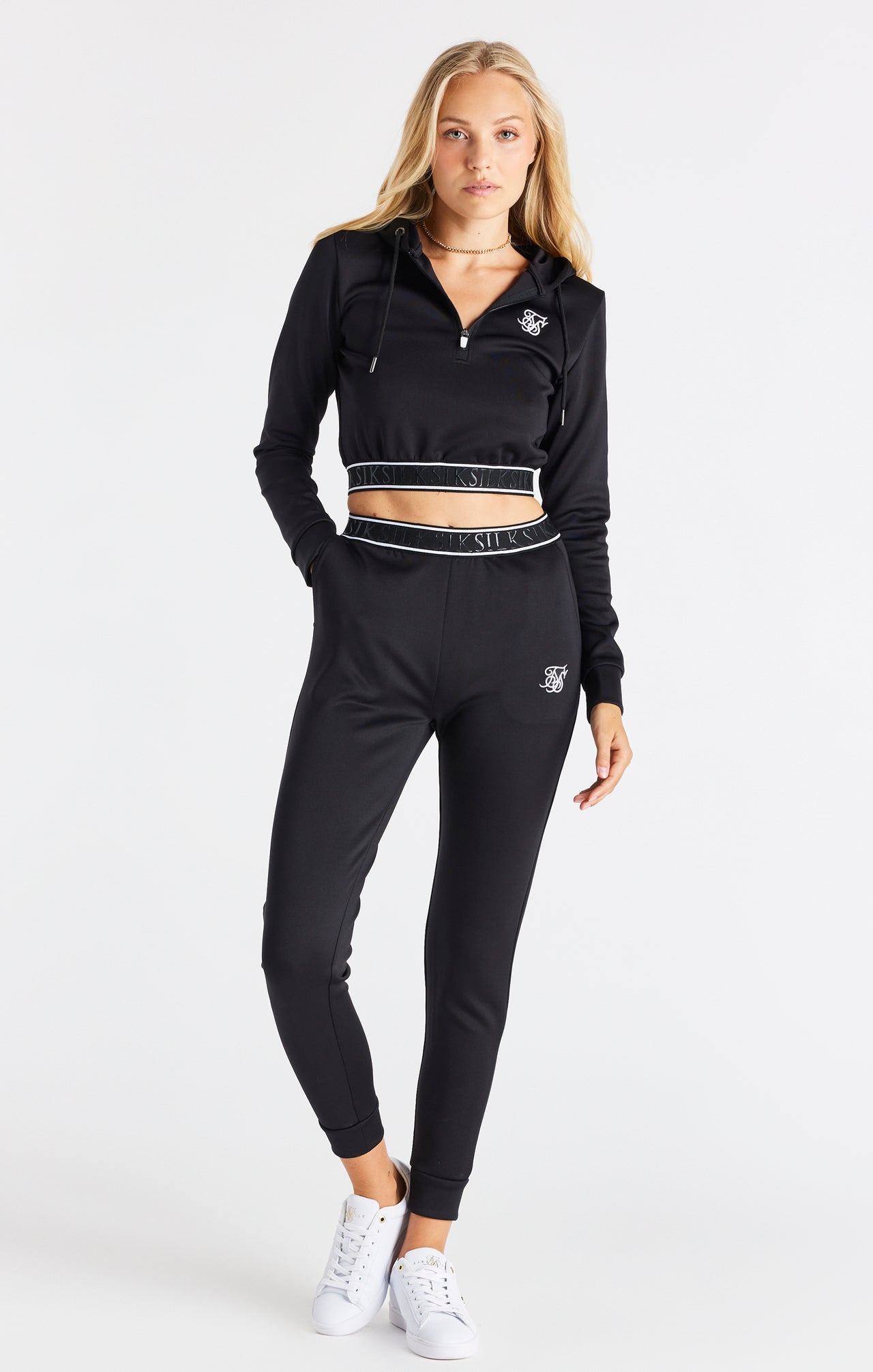 Black Tape Cropped Track Top (2)
