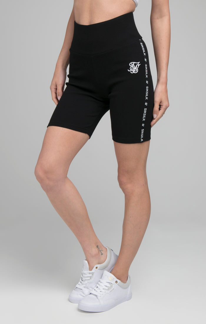 SikSilk Ribbed Tape Cycle Short - Black