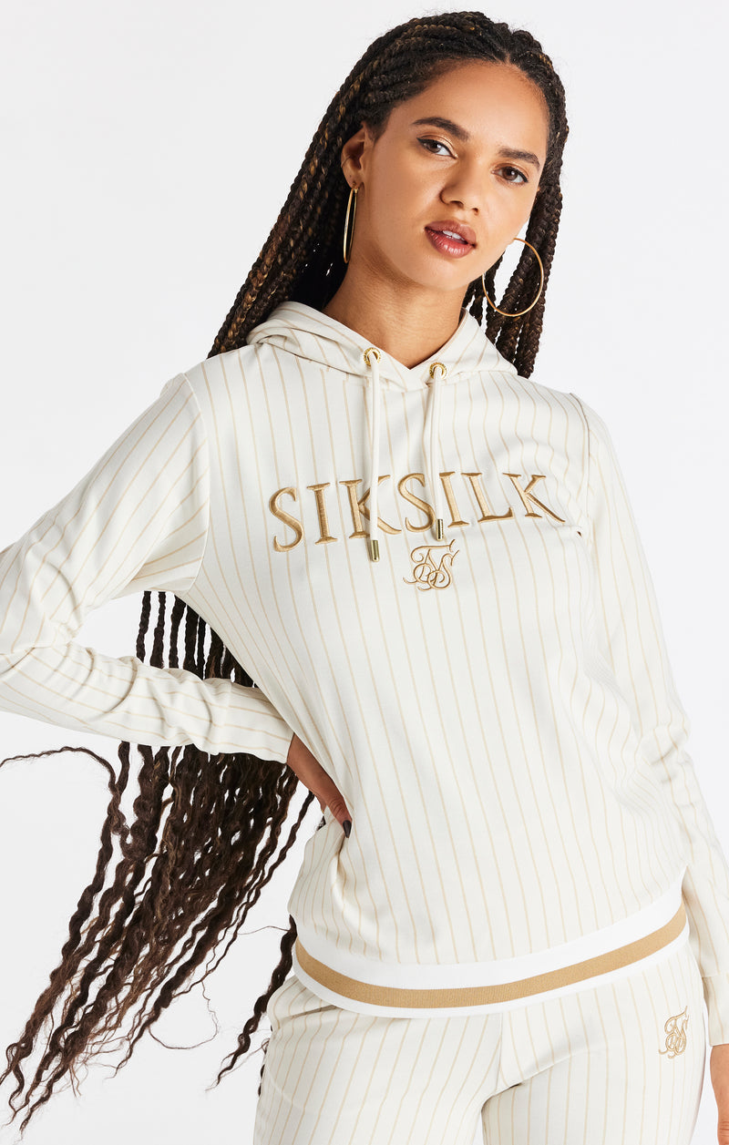 Ecru Stripe Hoodie