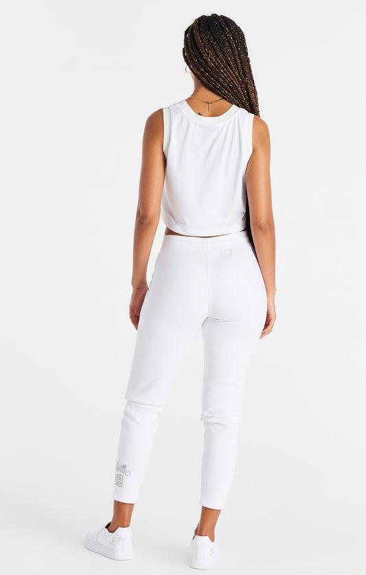 SikSilk Basketball Crop Vest - White