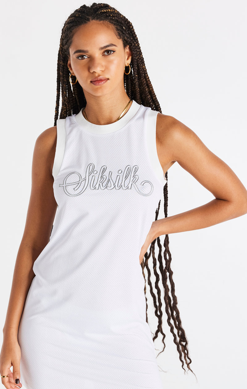 SikSilk Basketball Dress - White