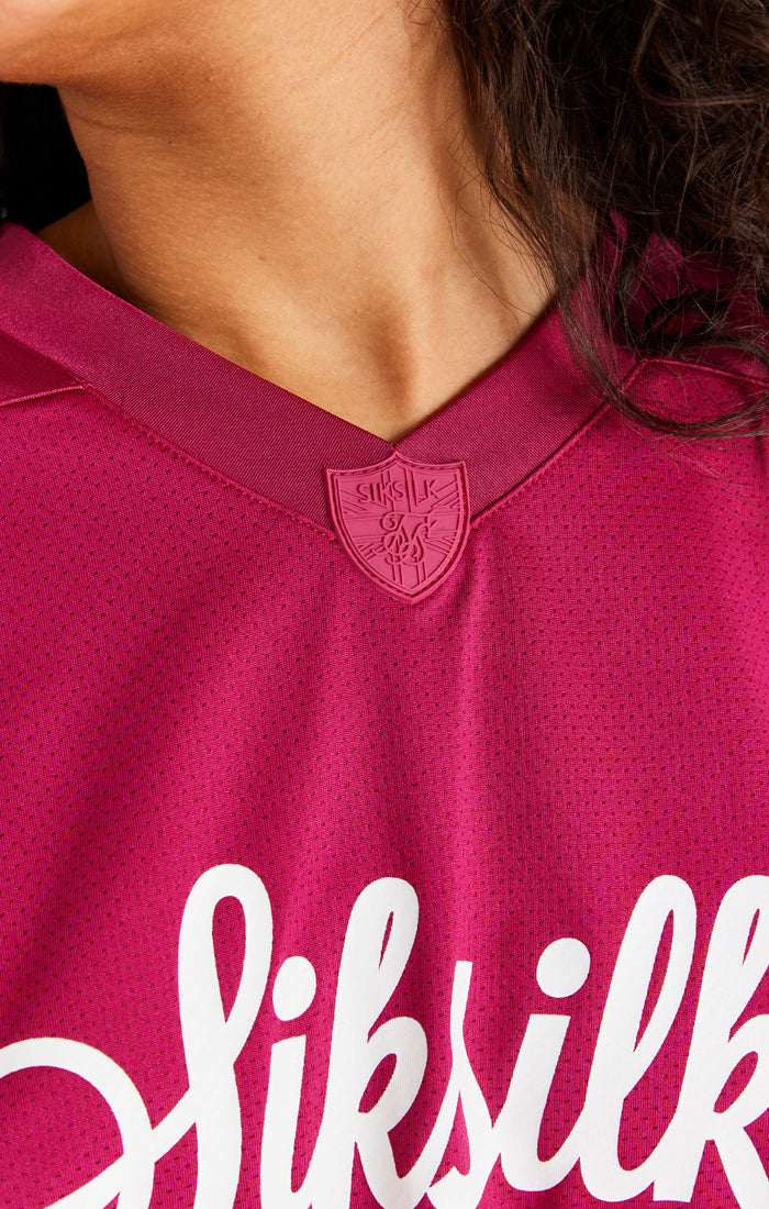 Pink Retro Football Crop Jersey (2)