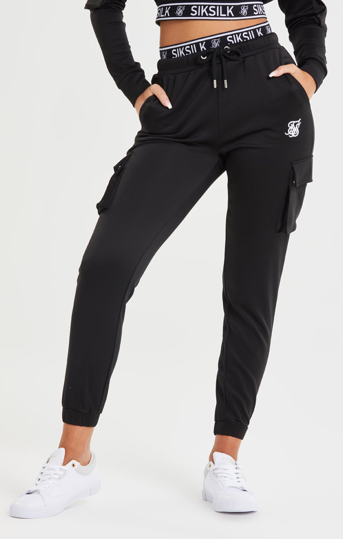 Black Cargo Pocket Jogger