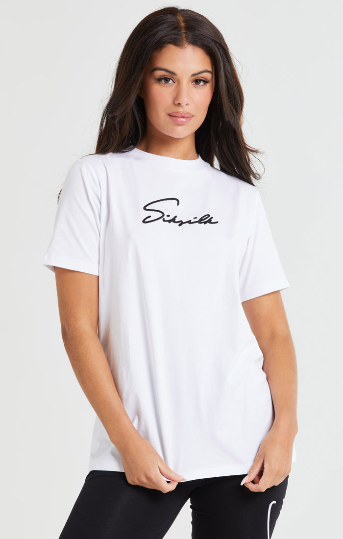 SikSilk Essential Boyfriend Tee - White