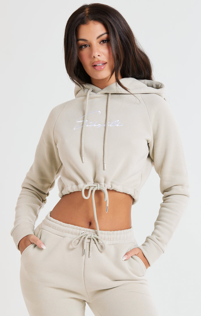 SikSilk Essential Cropped Hood - Beige (1)