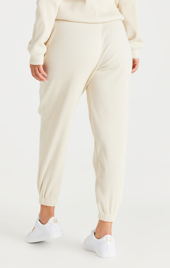 SikSilk Rib Joggers - Beige (1)