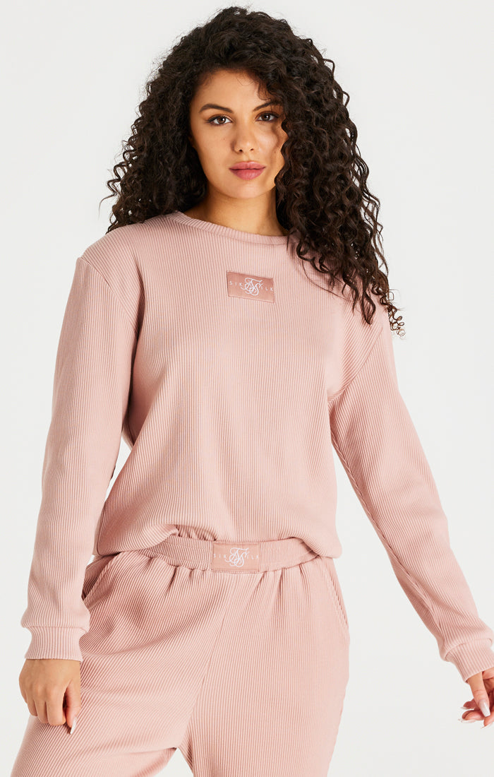SikSilk Ribbed Sweater - Pink (1)
