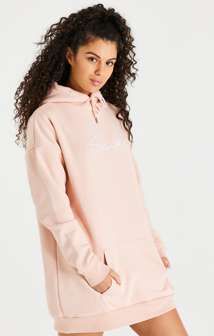 Pink Oversize Hoodie Dress