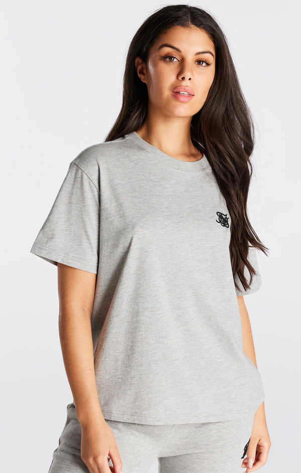 Grey Marl Essential Boyfriend T-Shirt
