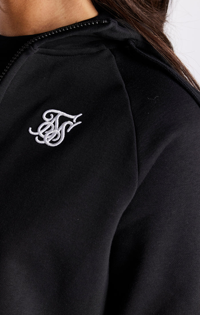 Black Essential Zip Thru Hoodie (1)