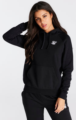 Black Essential Overhead Hoodie