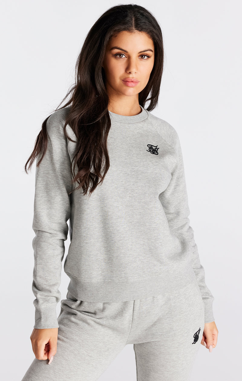 Grey Marl Essential Crew Sweatshirt