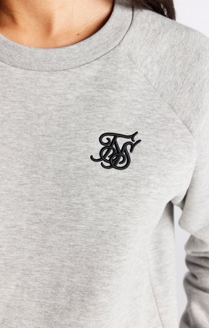 Grey Marl Essential Crew Sweatshirt (1)