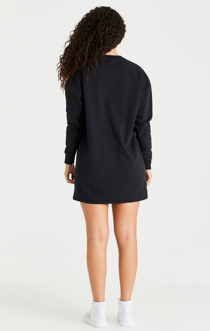 Black Essential Sweatshirt Dress (5)