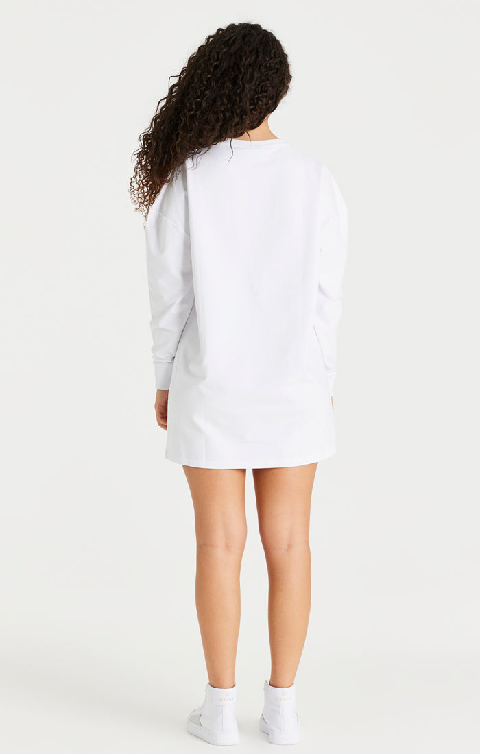 White Essential Sweatshirt Dress (6)