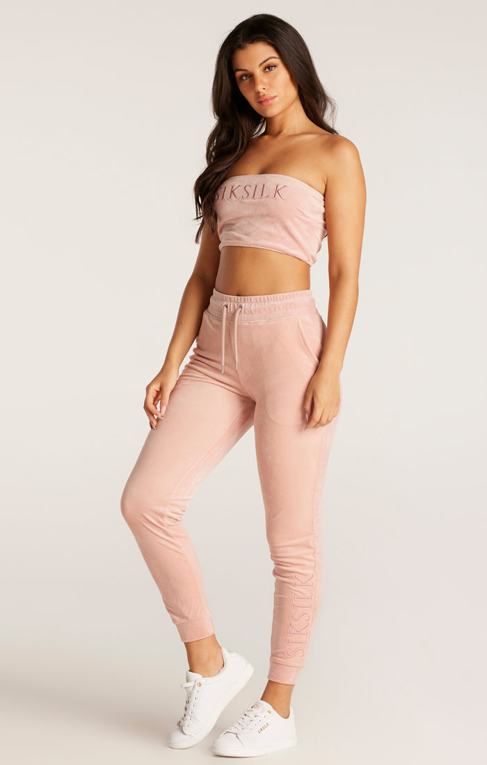SikSilk Velour Embroidered Bandeau - Pink (4)