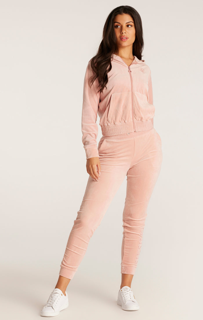 SikSilk Velour Embroidered Track Jacket - Pink (3)