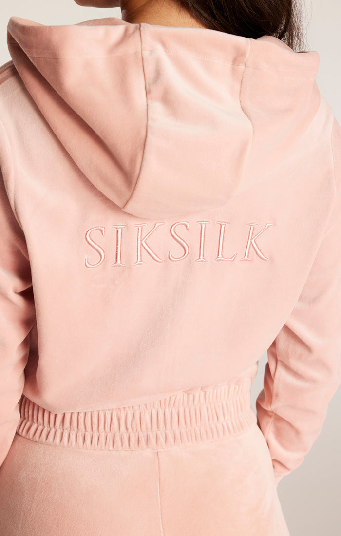 SikSilk Velour Embroidered Track Jacket - Pink (8)