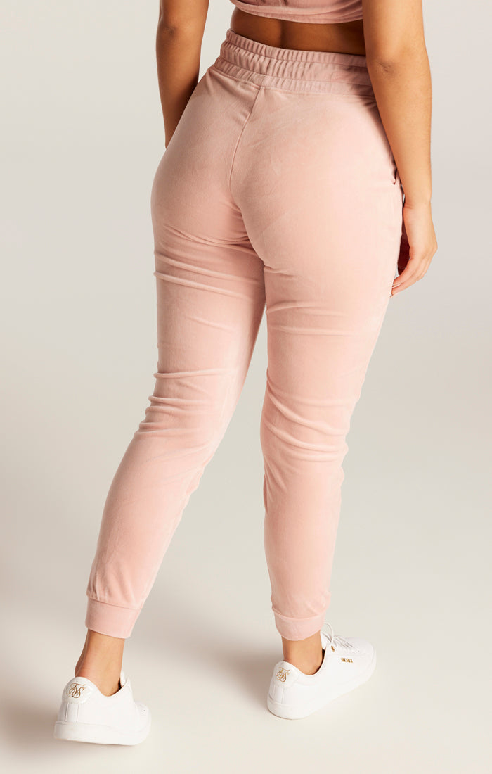 SikSilk Velour Embroidered Joggers - Pink (2)