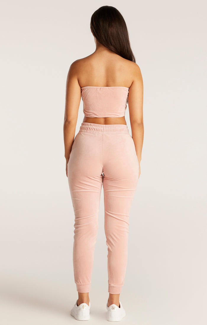 SikSilk Velour Embroidered Joggers - Pink (5)