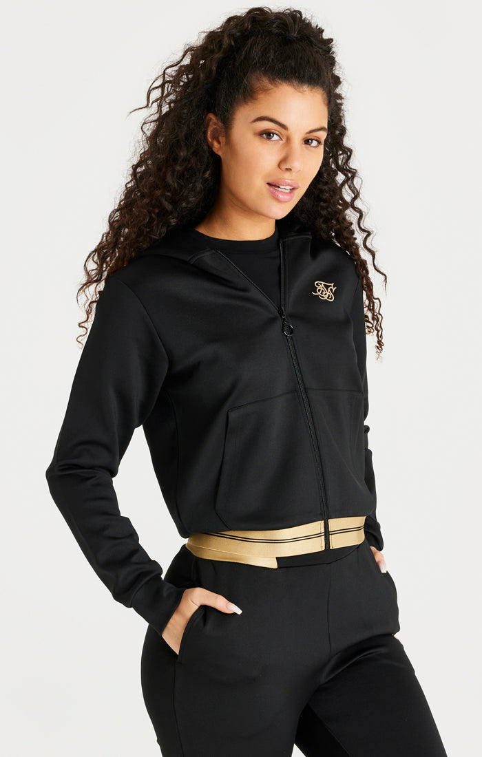 Load image into Gallery viewer, Black Zip Thru Hoodie