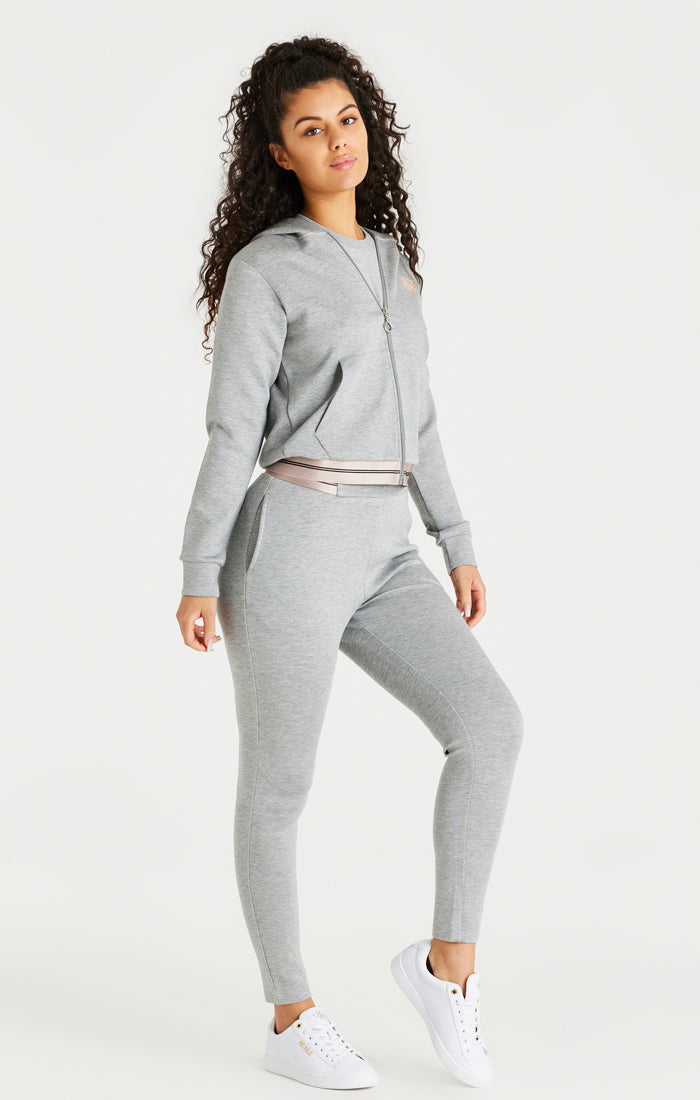 Grey Marl Zip Thru Hoodie (3)