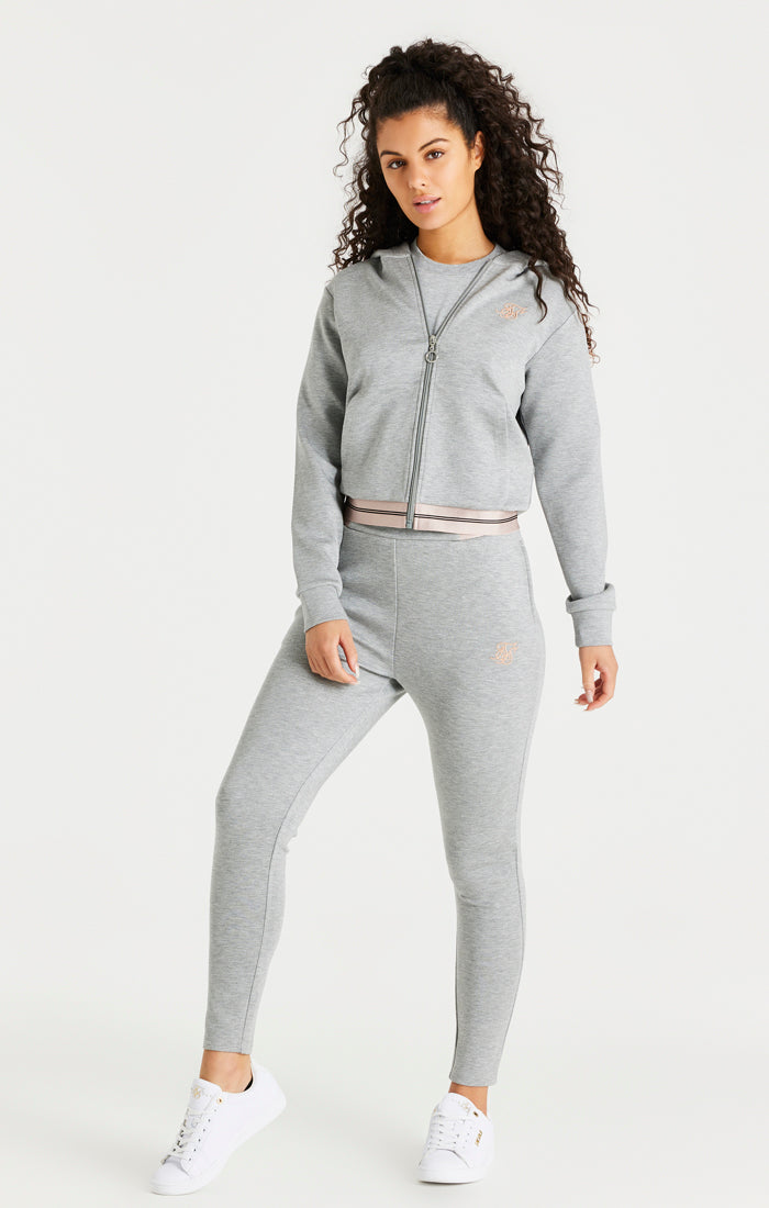 Grey Marl Zip Thru Hoodie (5)