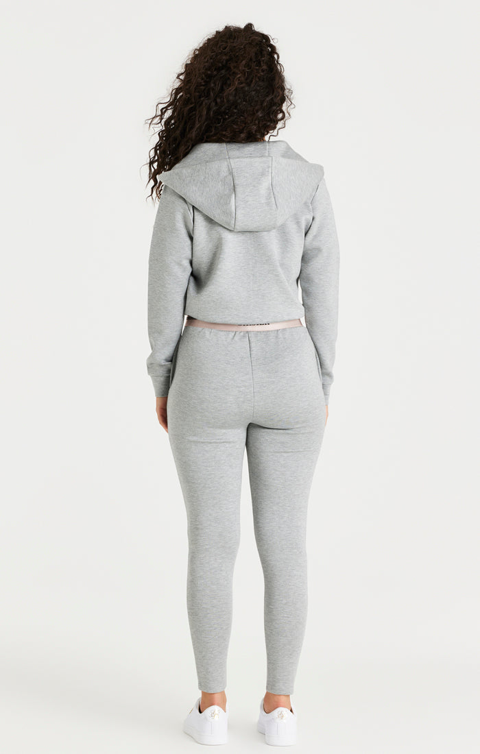 Grey Marl Zip Thru Hoodie (6)