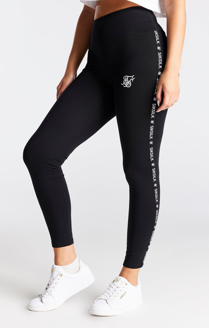 Black High Waist Tape Legging