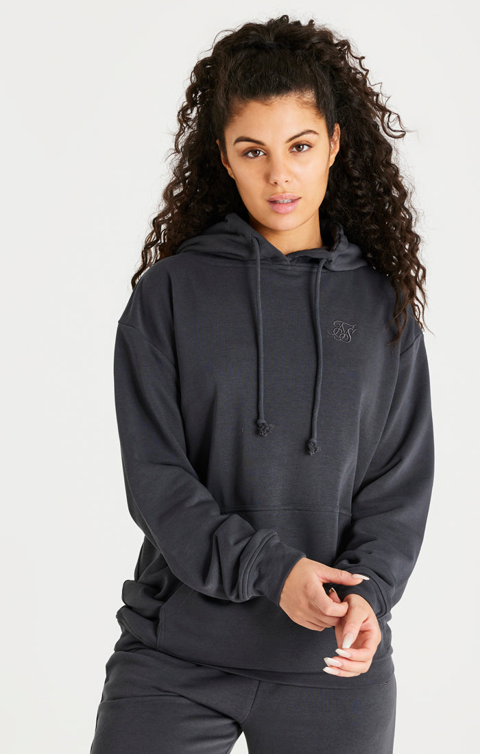 Black Washed Oversized Hoodie