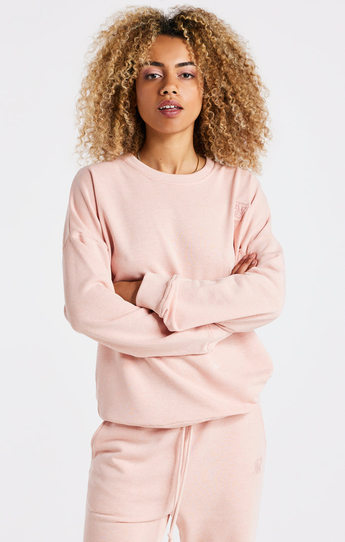 Pink Marl Oversize Sweat (1)