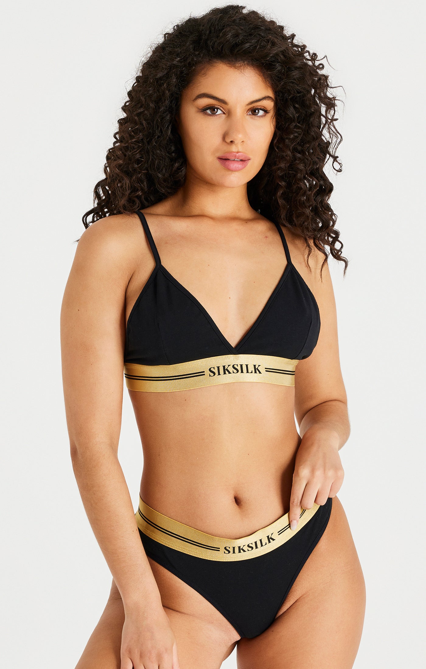 Triangle black online bralette