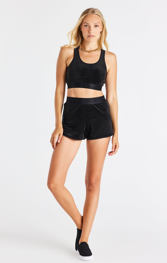 Black Velour Short