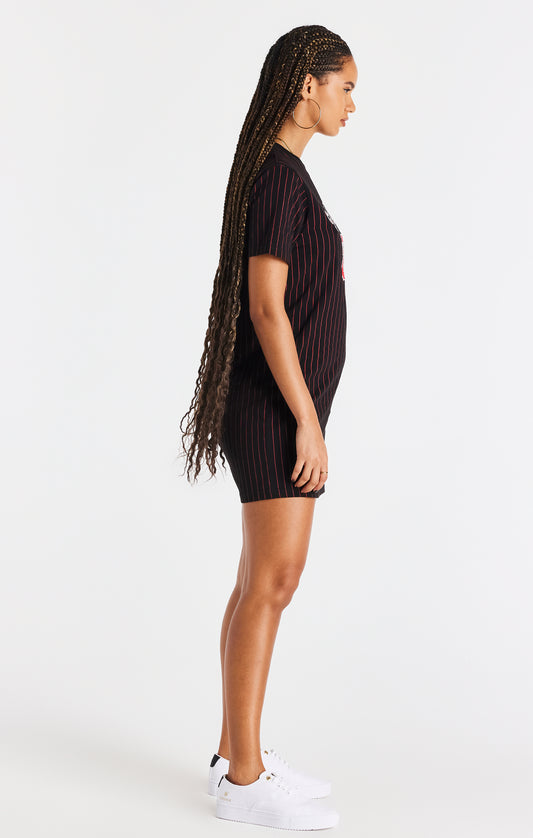 Black And Red Baseball T-Shirt Dress