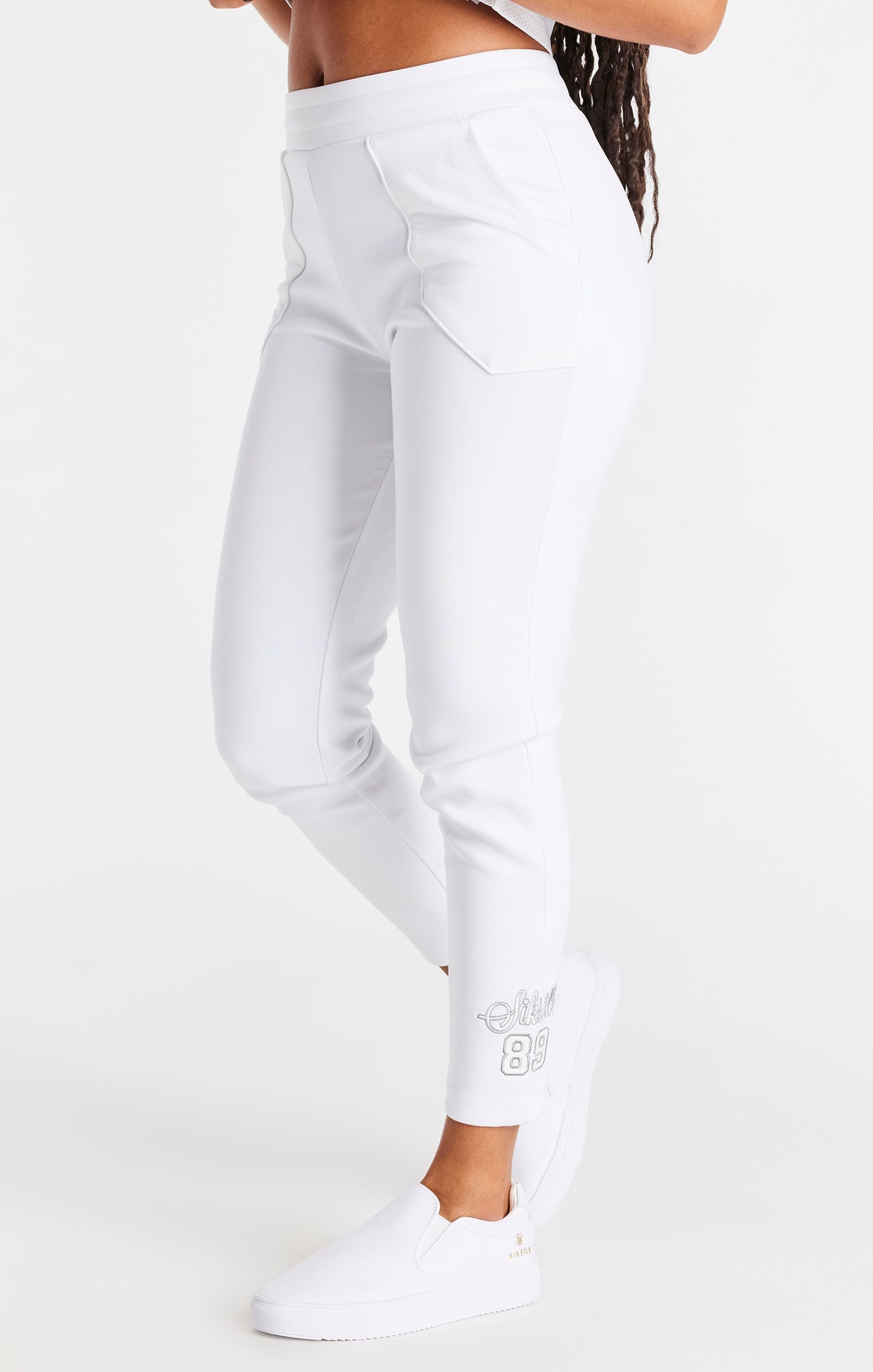 SikSilk Basketball Jogger - White