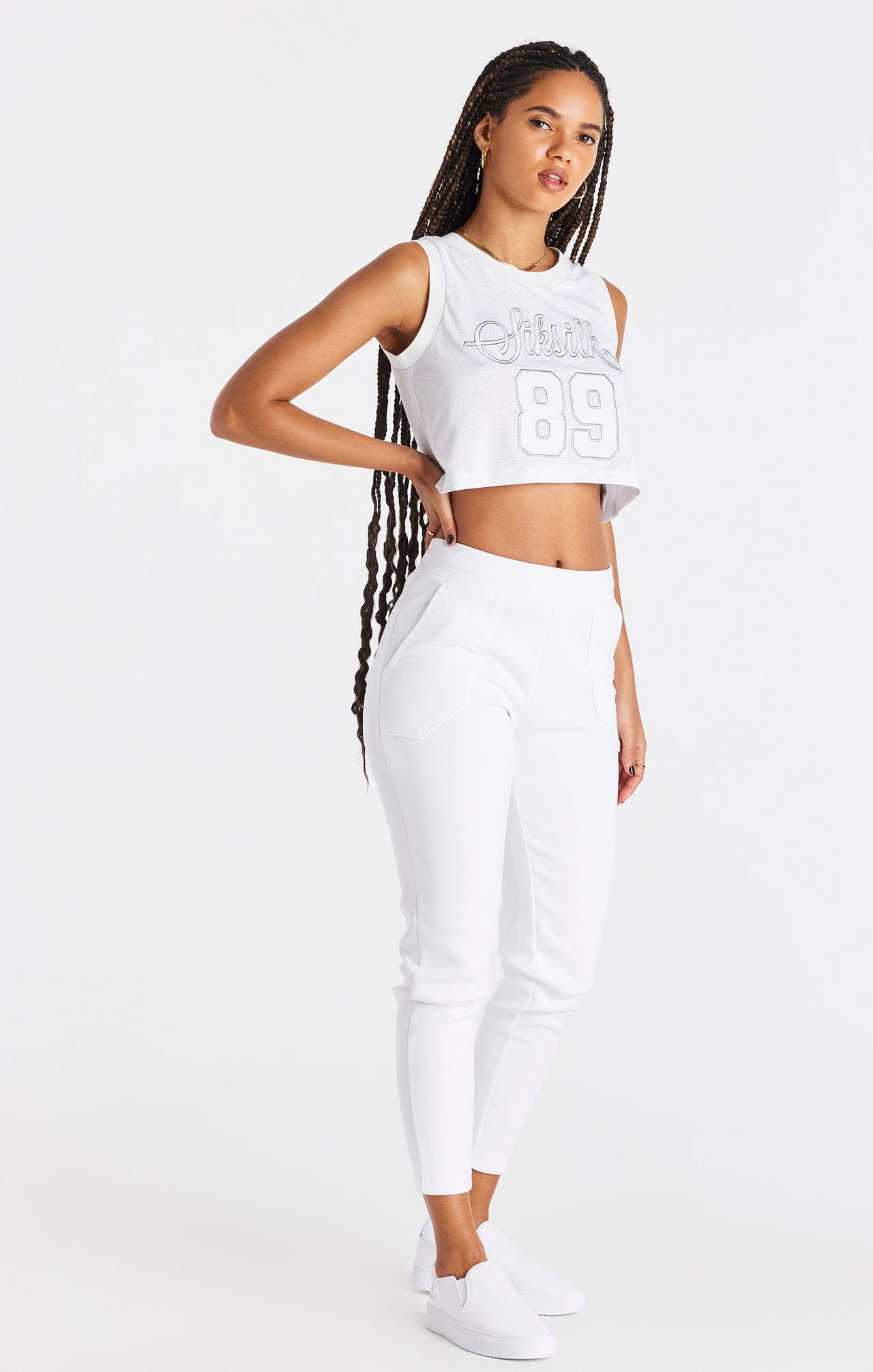 SikSilk Basketball Jogger - White (3)