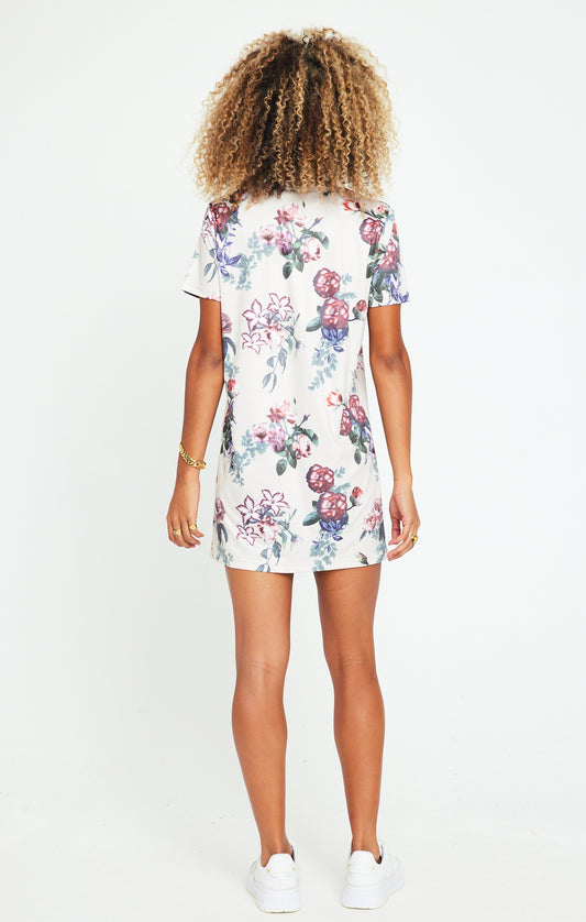 SikSilk Elevate T-Shirt Dress - Ecru
