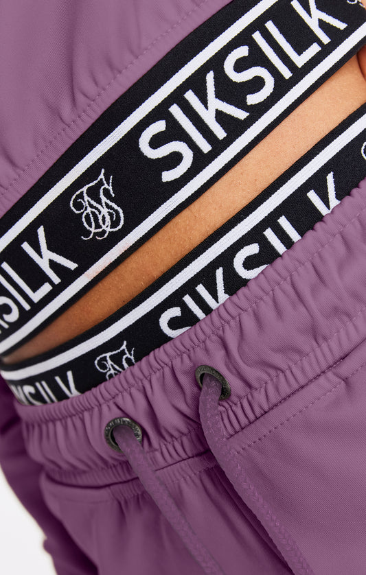 SikSilk Cargo Cropped Hoodie - Pink