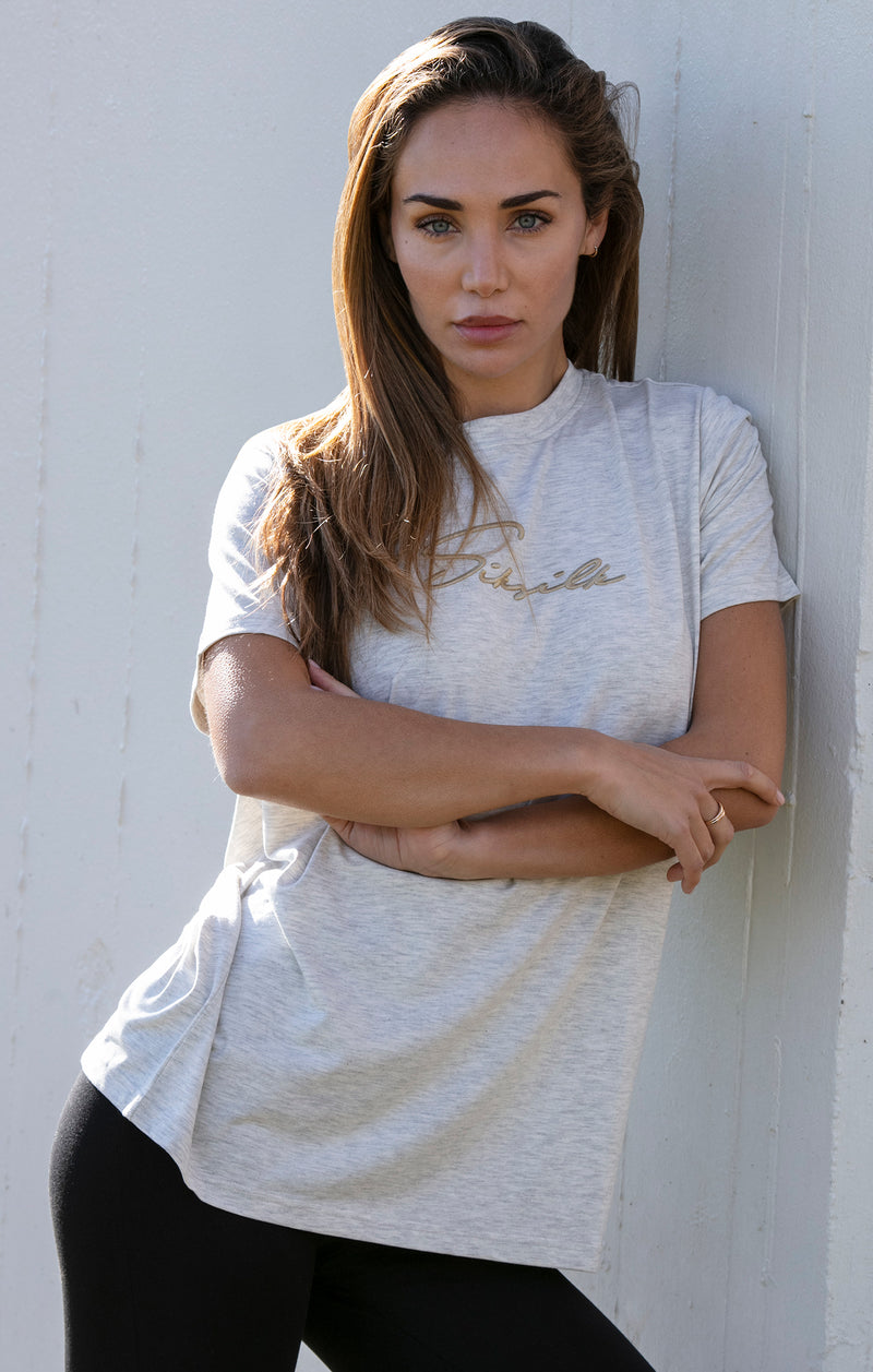 Grey Marl Signature Boyfriend T-Shirt