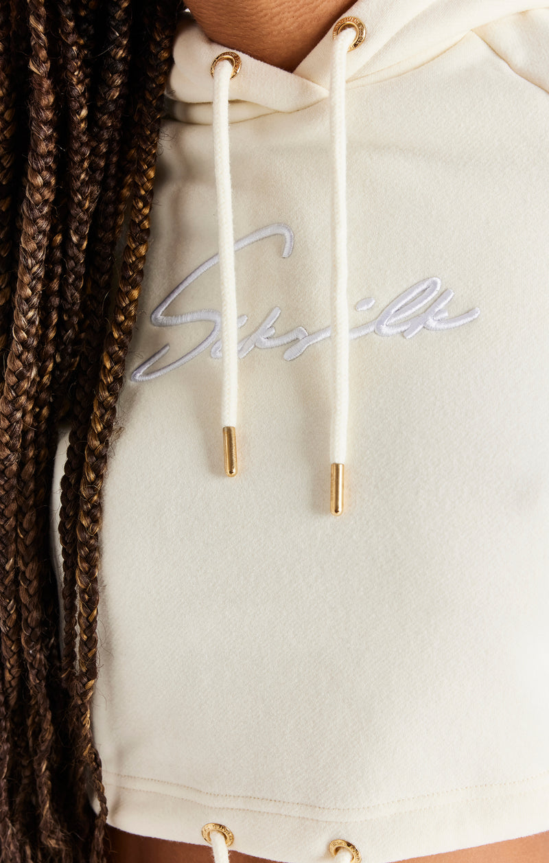 Ecru Cropped Hoodie (1)