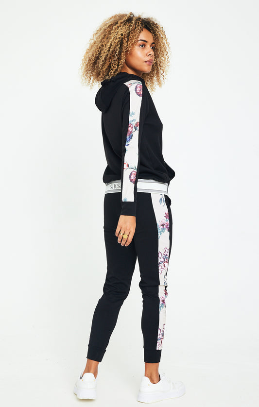 SikSilk Botanical Florals Hoodie - Black