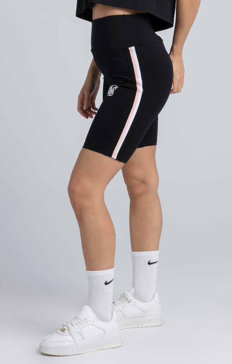 Black Varsity Tape Cycle Short