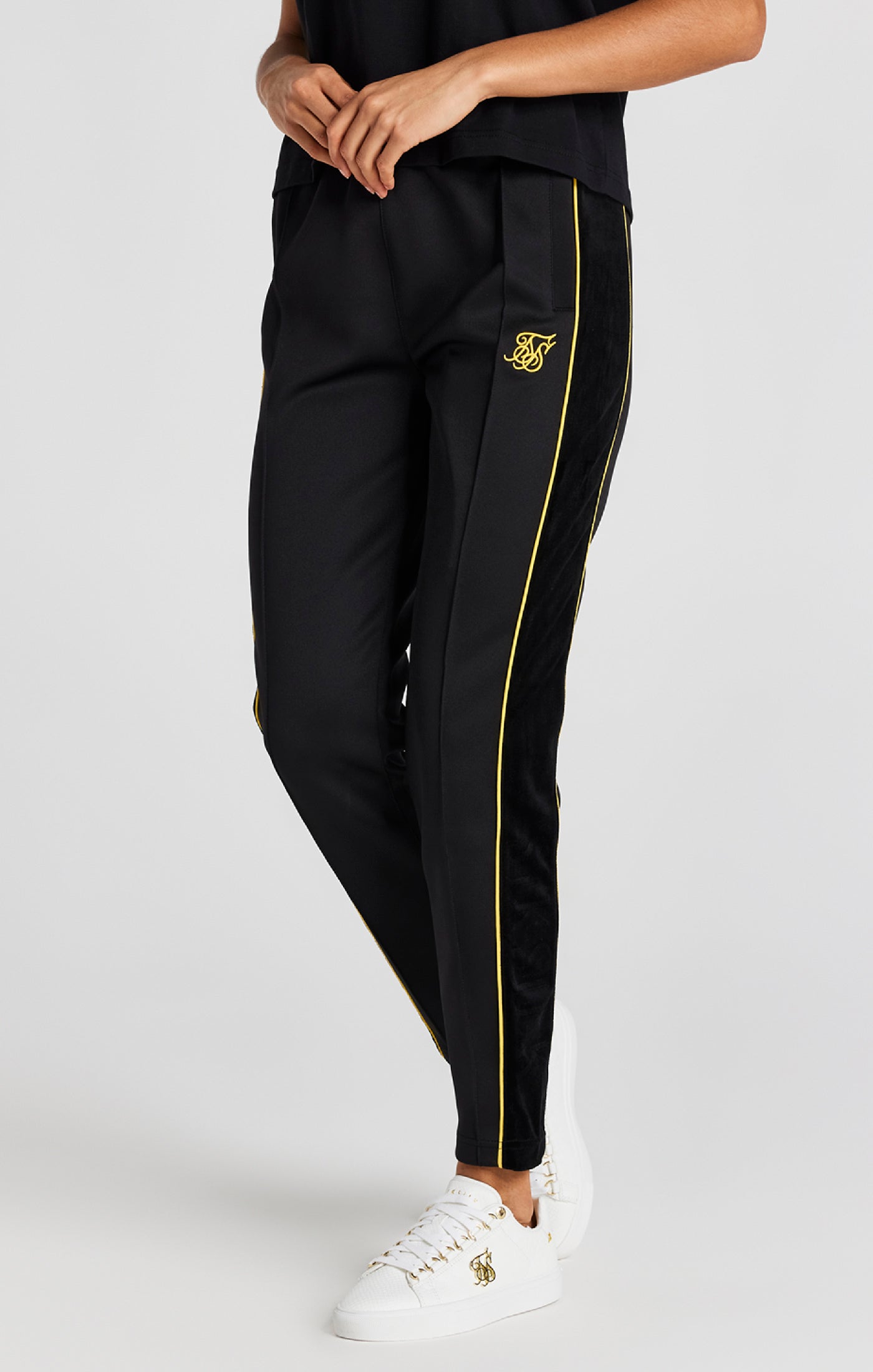 SikSilk Gym Track Pants – Black